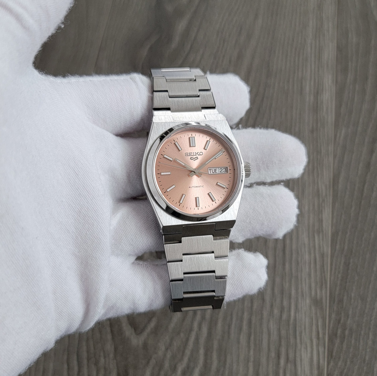 PRX Sunburst Rosé Dial
