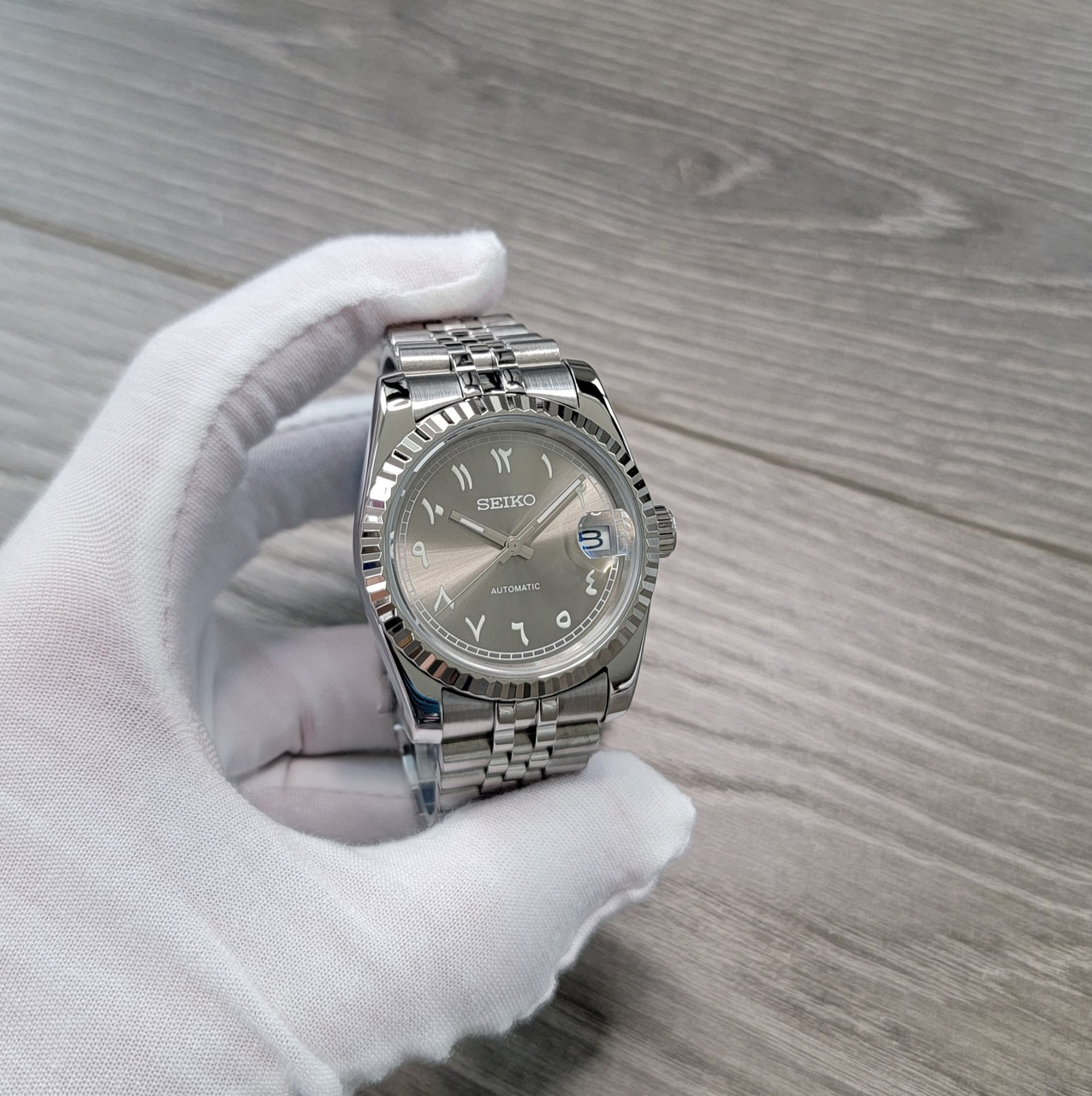 Sunburst Slate Arabic Dial