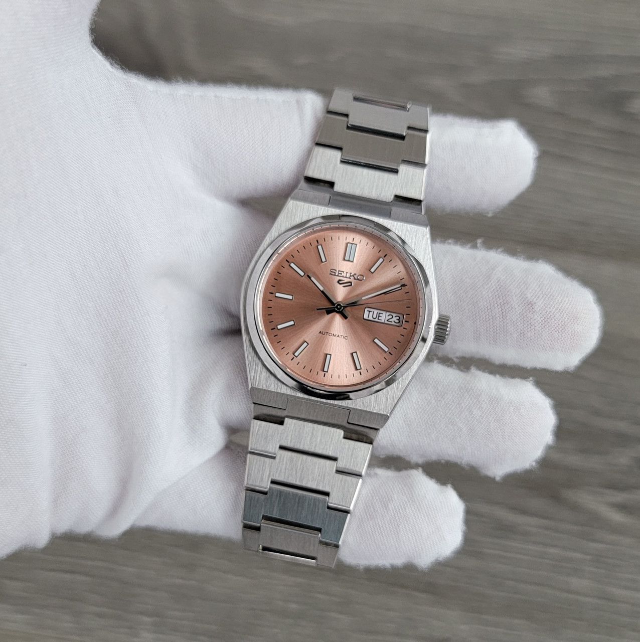 PRX Sunburst Rosé Dial