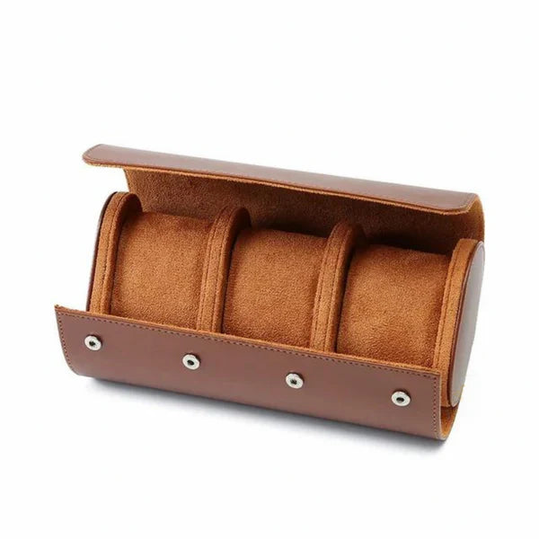 Watch Leather Case - 3 Piece (Brown)
