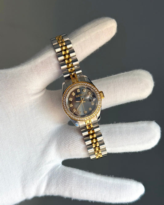 Women's Two Tone YG Slate Diamond Dial