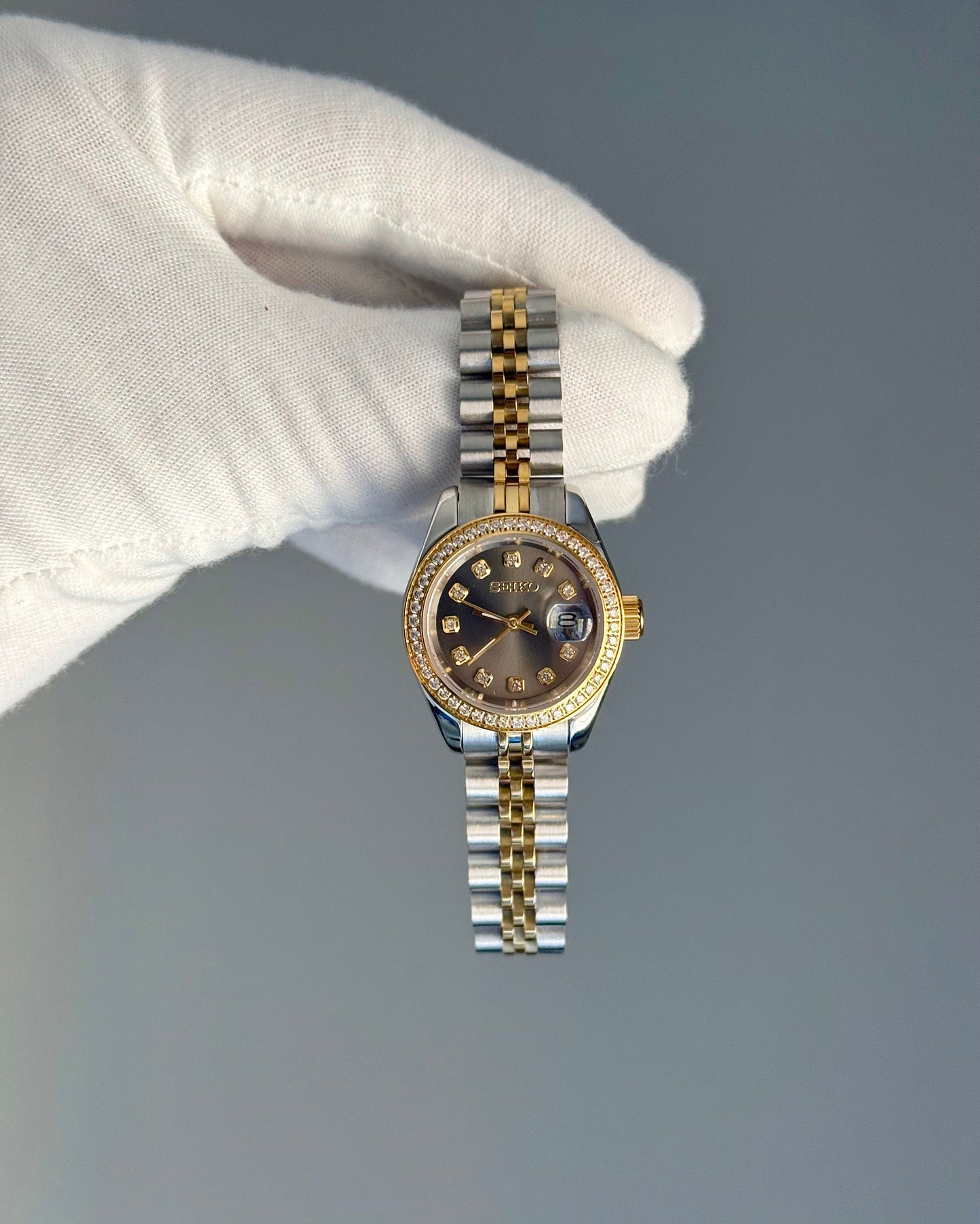 Women's Two Tone YG Slate Diamond Dial