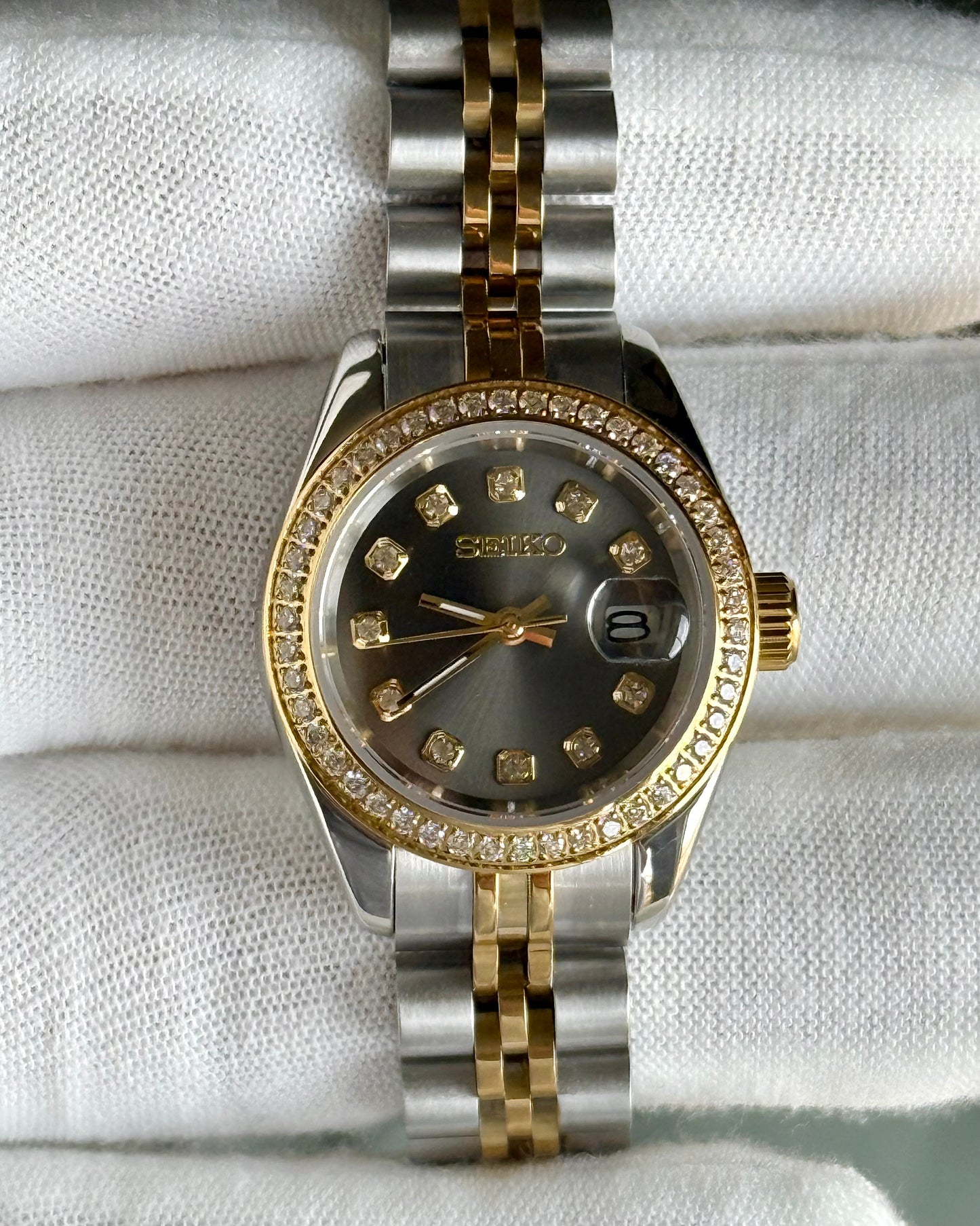 Women's Two Tone YG Slate Diamond Dial