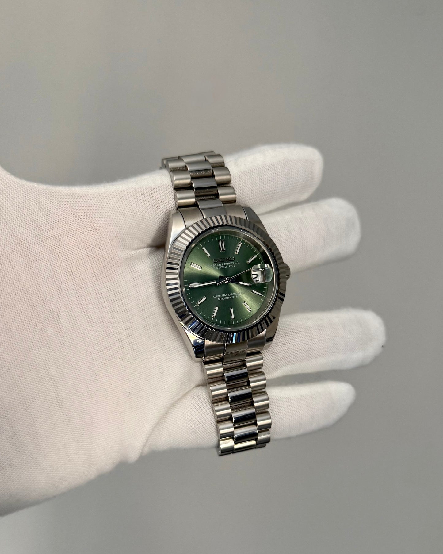 President Date Sunburst Emerald Green Mod
