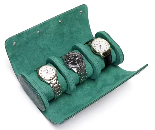 Watch Leather Case - 3 Piece (Green)