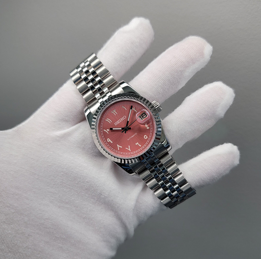 Sunburst Salmon Arabic Dial