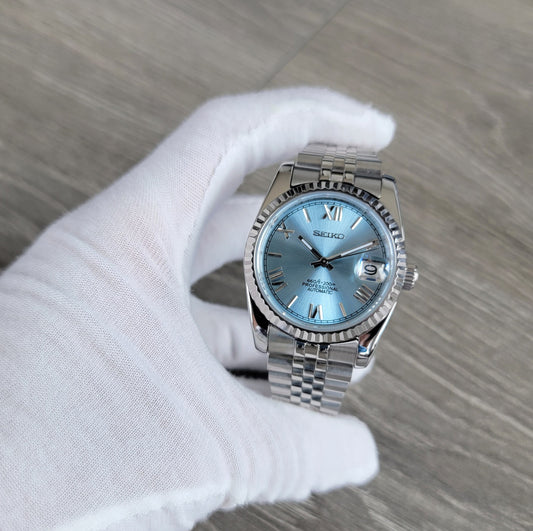 Sunburst Ice Blue Roman Dial