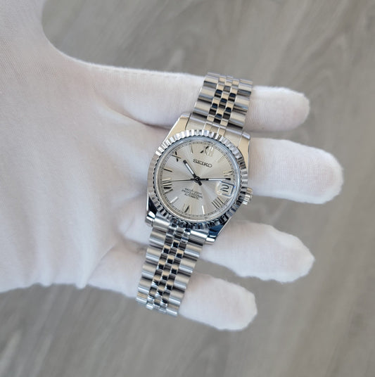 Sunburst White Roman Dial