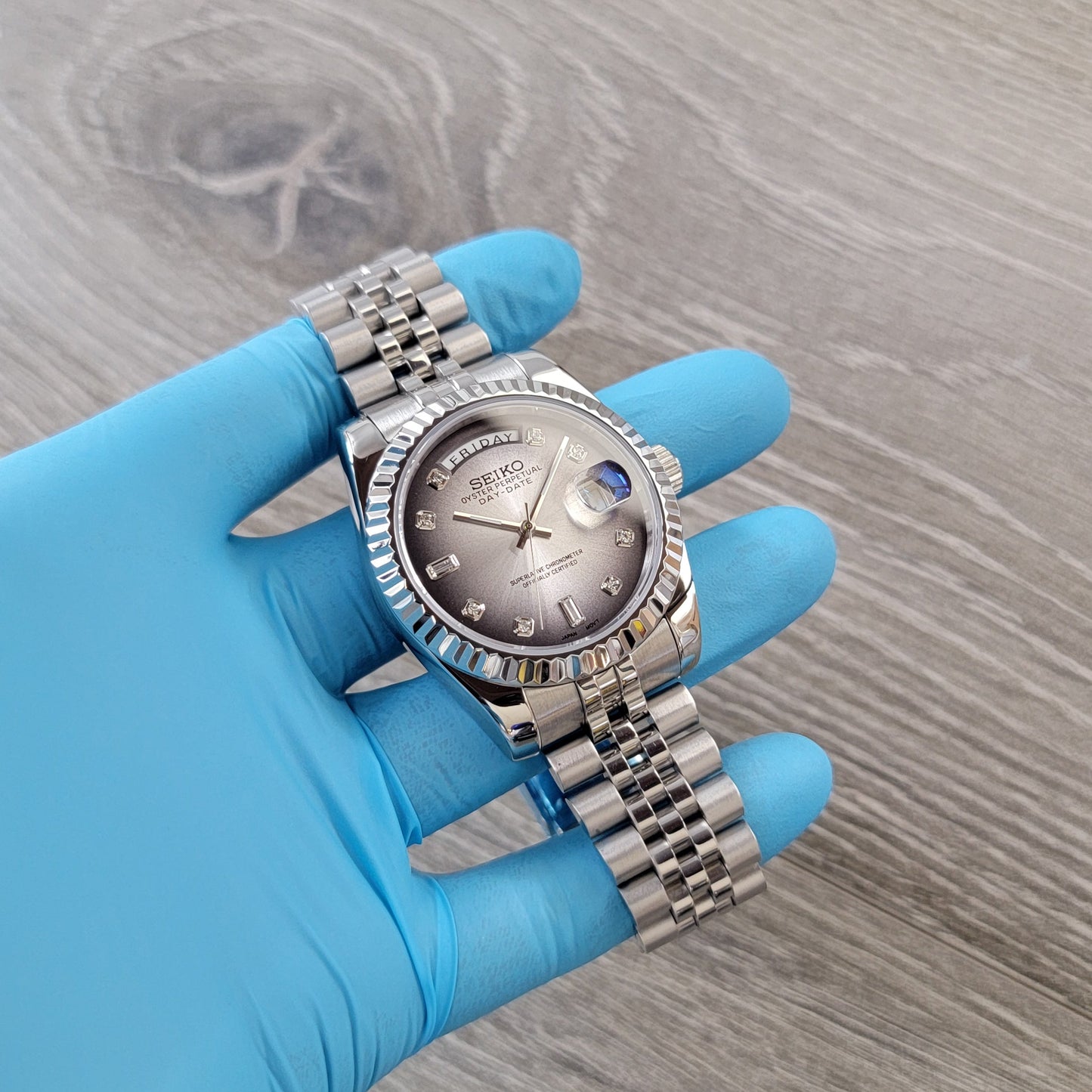 Fume Diamond Daydate Dial