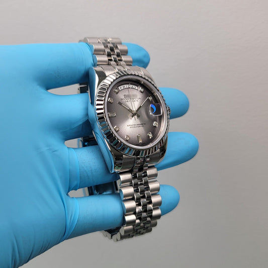 Fume Diamond Daydate Dial