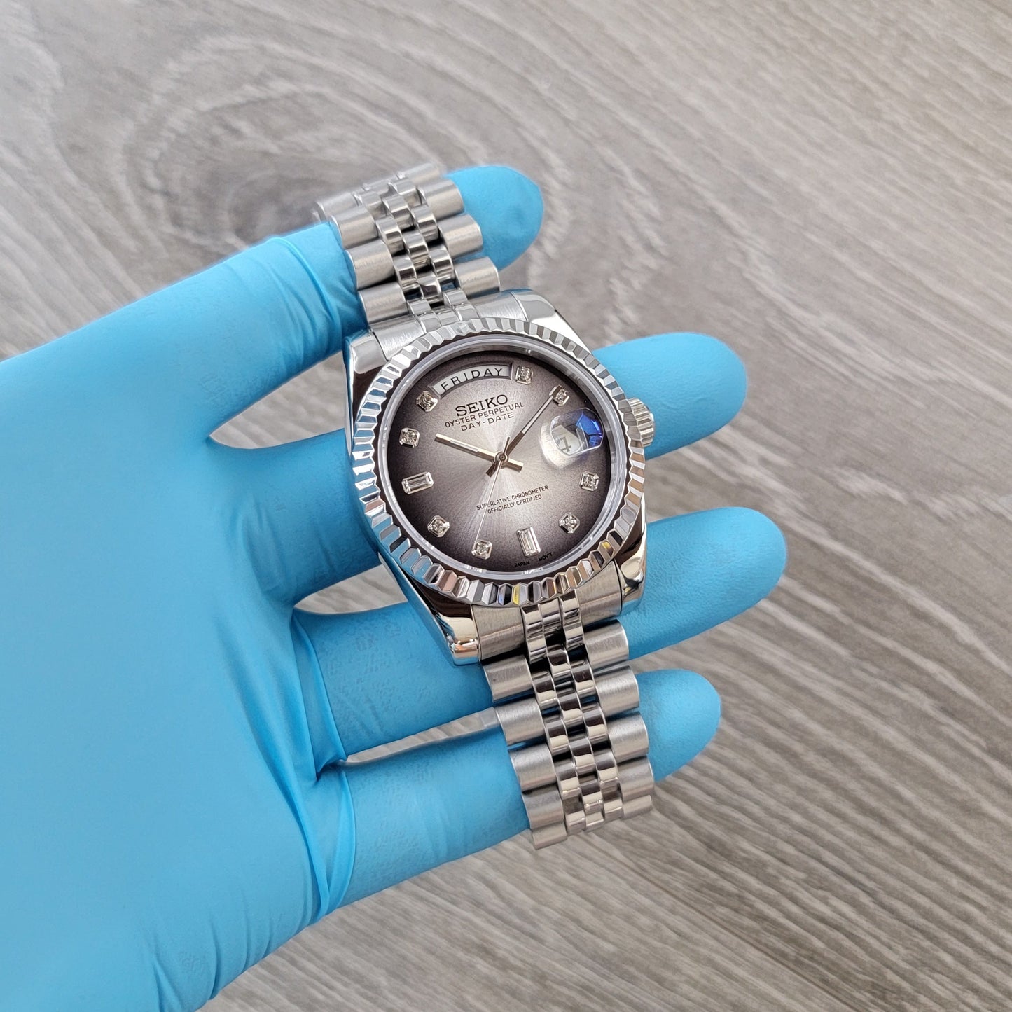 Fume Diamond Daydate Dial