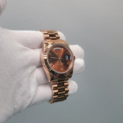 Chocolate Roman Daydate Dial