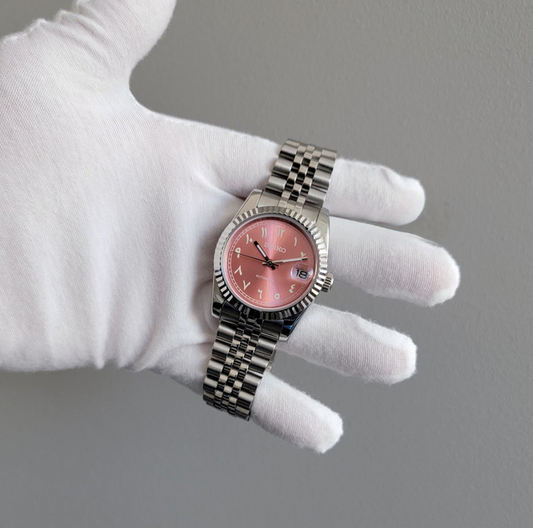 Sunburst Salmon Arabic Dial