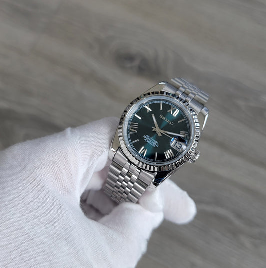 Sunburst Aquamarine Roman Dial