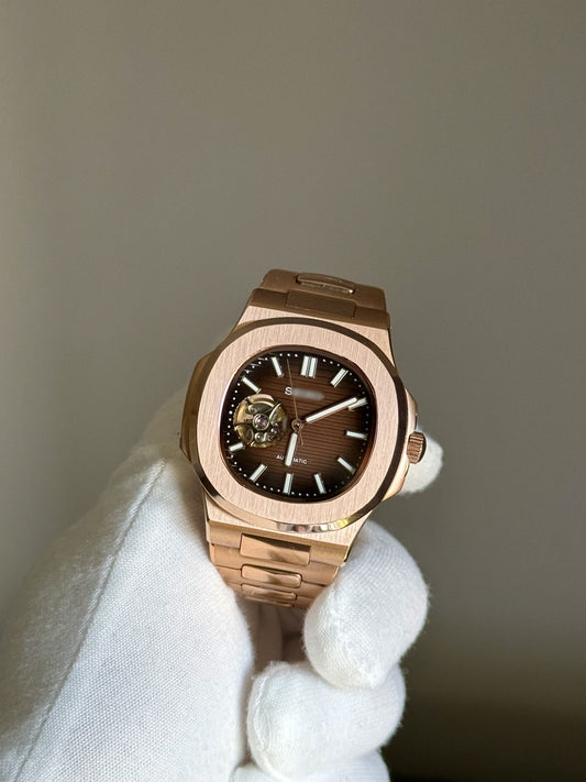 Nautilus "Open Heart" Chocolate Dial