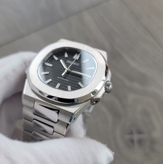 Nautilus Black Embossed Dial