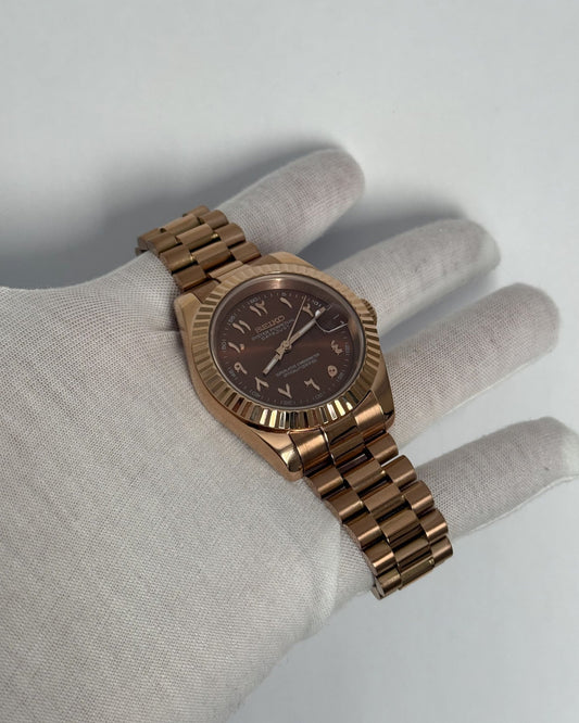 Sunburst Chocolate Arabic Dial