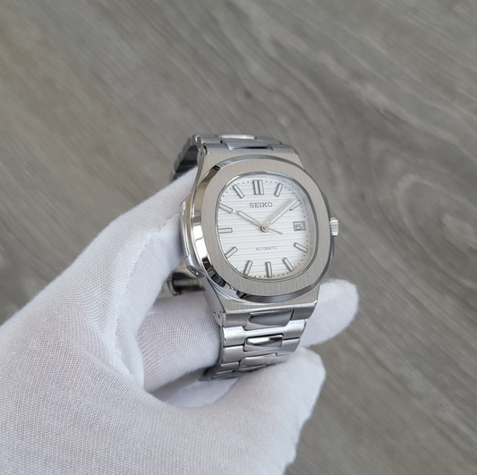 Nautilus White Embossed Dial