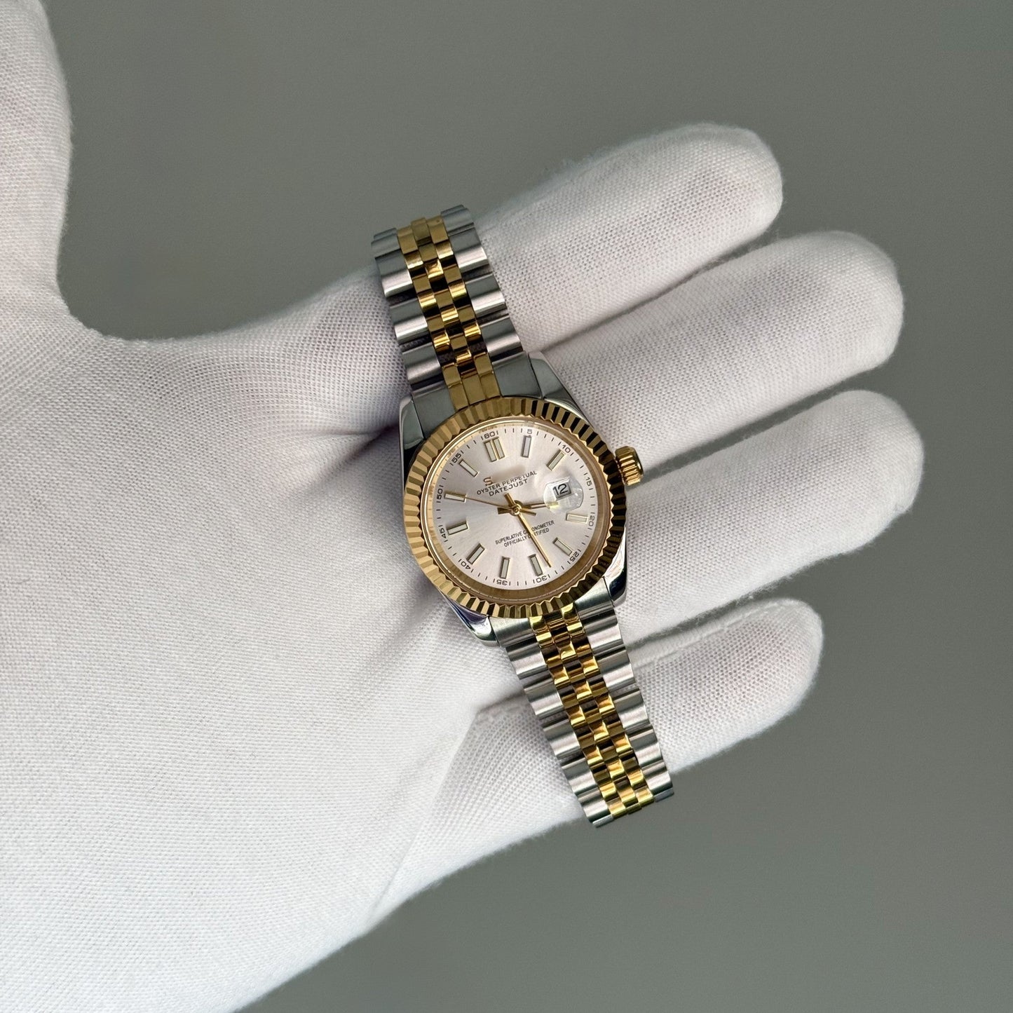 Women's Two Tone YG White Dial