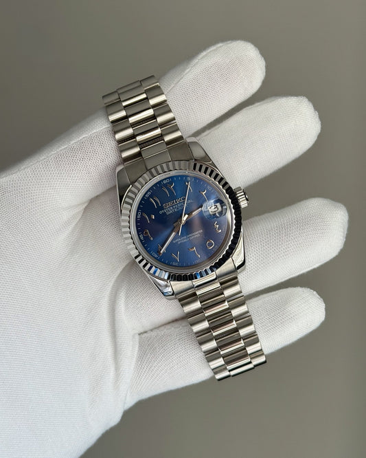 Sunburst Deep Blue Arabic Dial