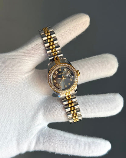 Women's Two Tone YG Slate Diamond Dial