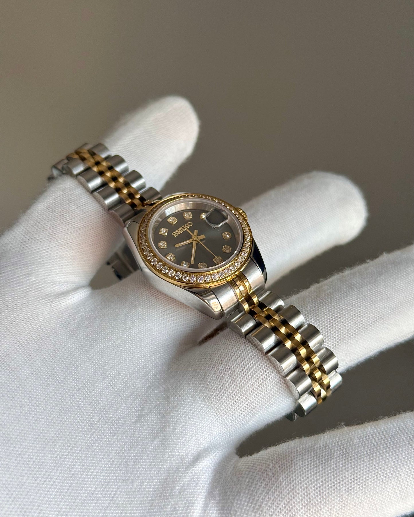 Women's Two Tone YG Slate Diamond Dial