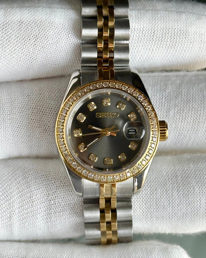 Women's Two Tone YG Slate Diamond Dial