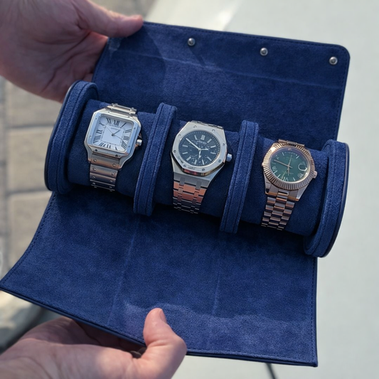 Travel Blue Leather Case