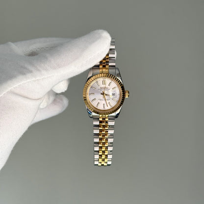 Women's Two Tone YG White Dial