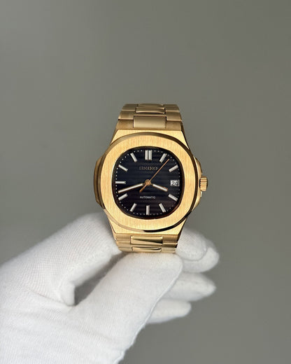 Nautilus YG Black Embossed Dial