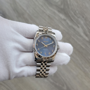 Sunburst Royal Blue Arabic Guilloche Dial