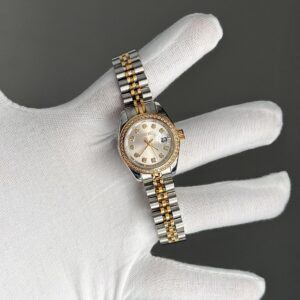 Women's Two Tone YG White Diamond Dial
